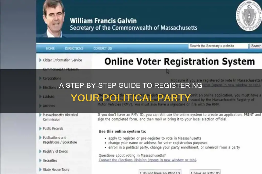 how to acquire political party registration