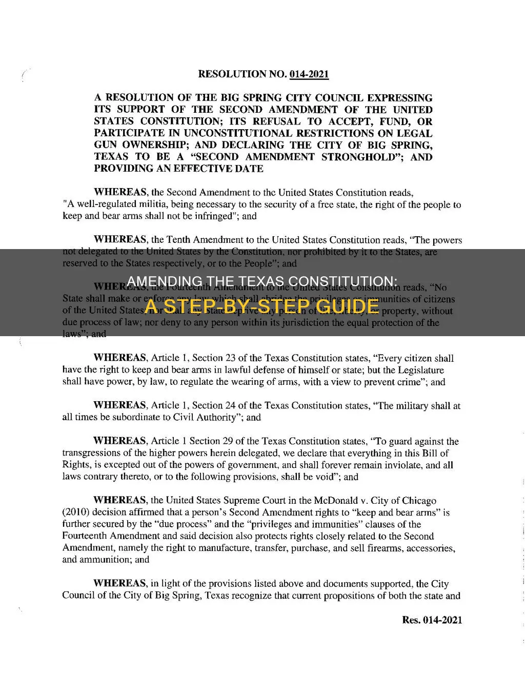 how to add amendment to texas constitution