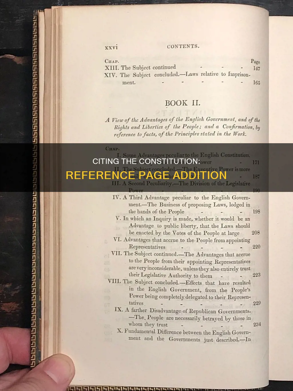 how to add the constitution to reference page