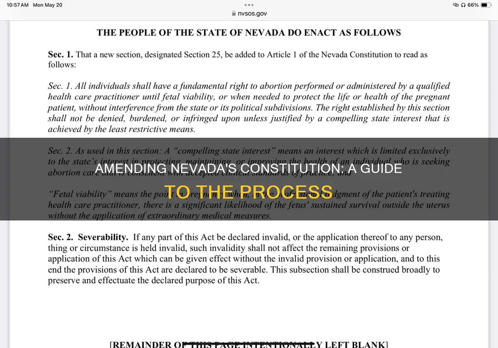 how to amend the nevada state constitution
