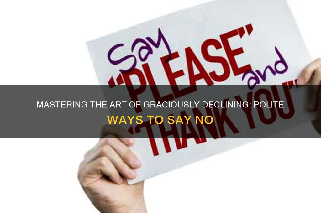 how to answer no politely