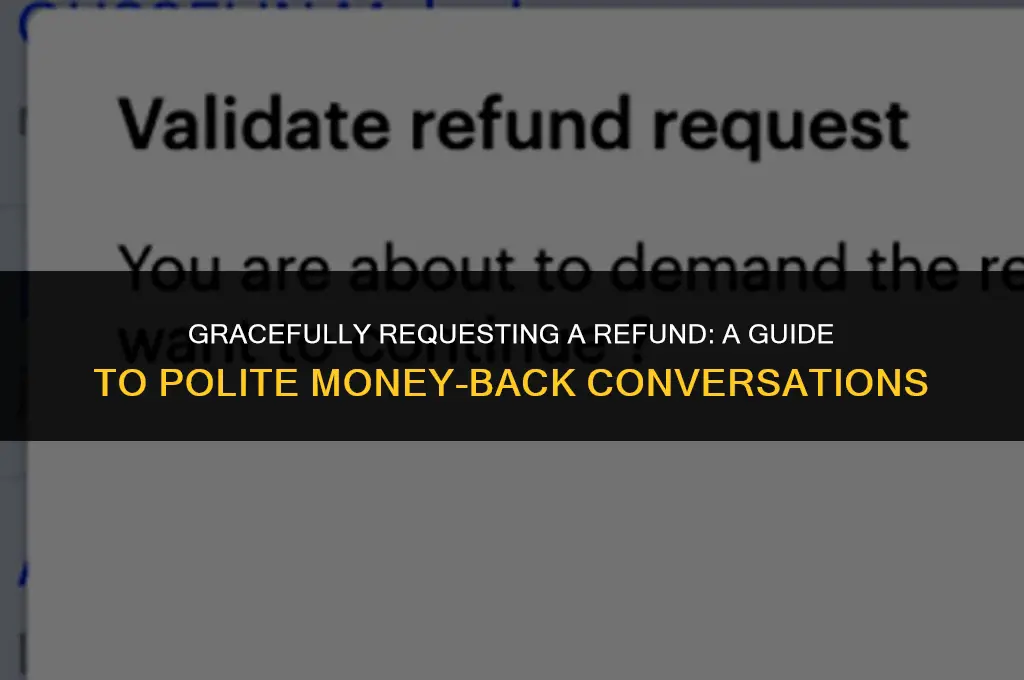how to ask to return money politely