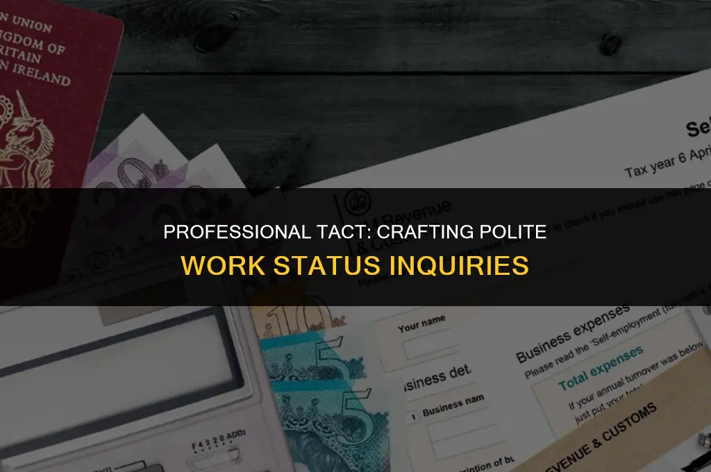 how to ask work status politely
