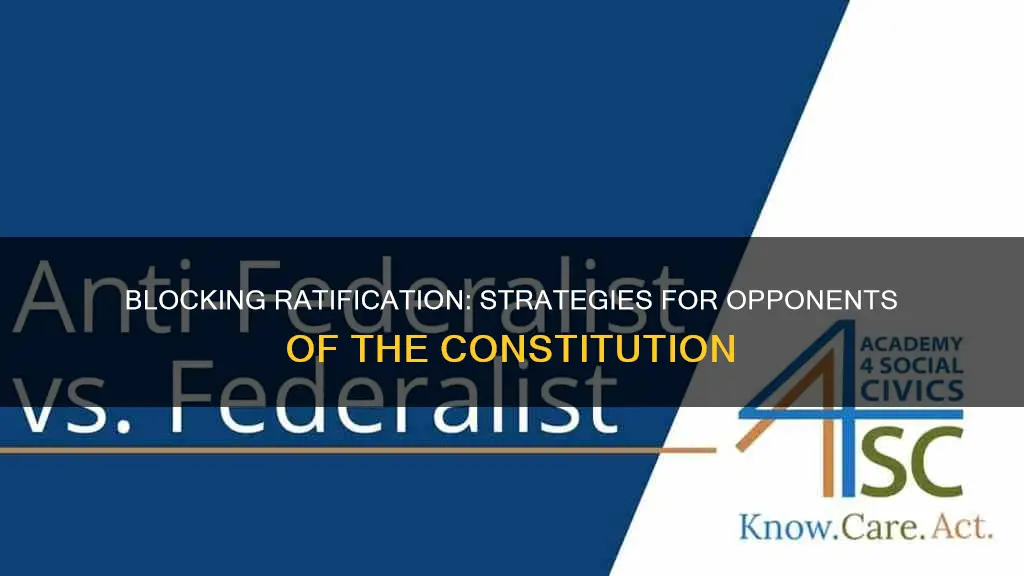 how to block the ratification of the constitution