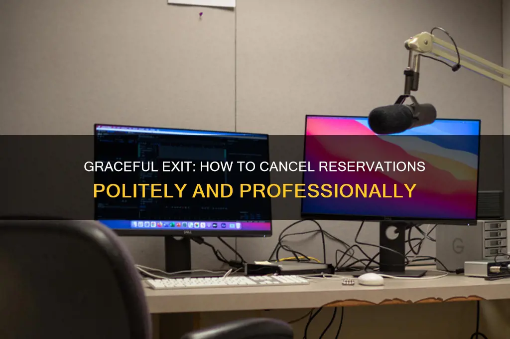 how to cancel reservation politely