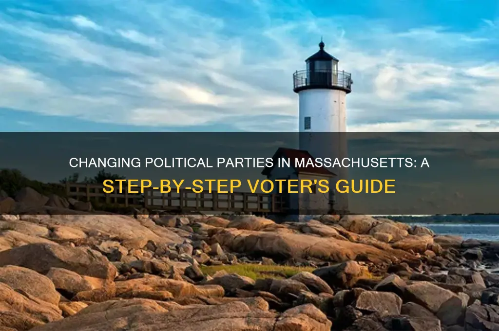 how to chande political parties in massachusetts