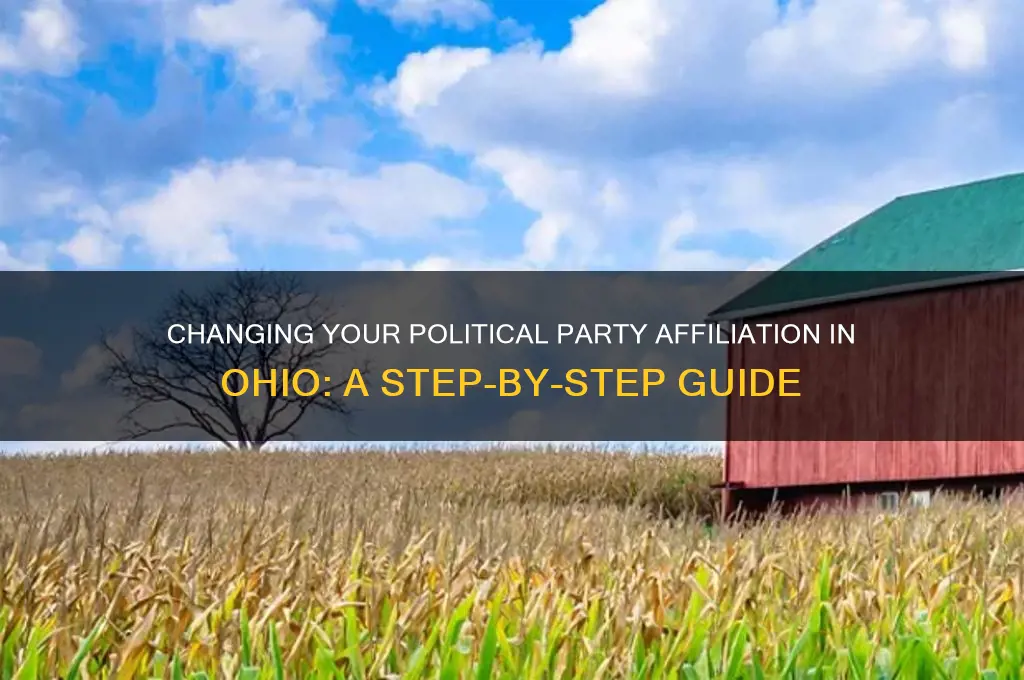 how to change my political party affiliation in ohio