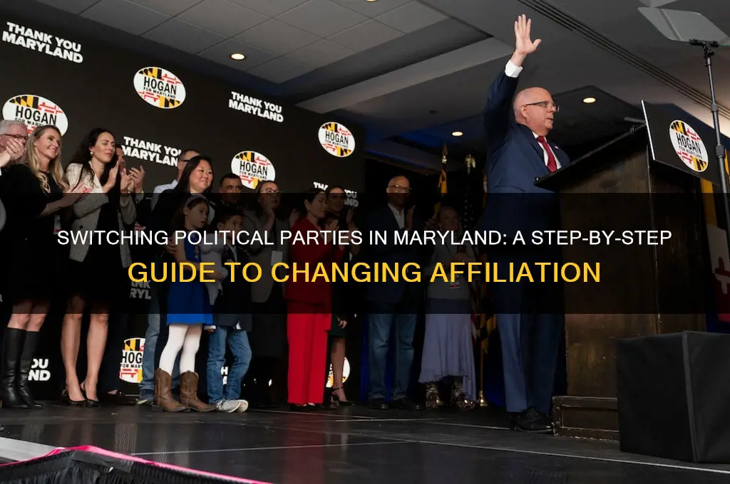 how to change my political party in maryland