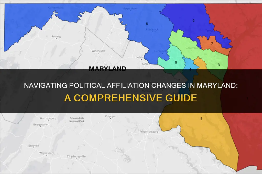 how to change political affiliation in maryland