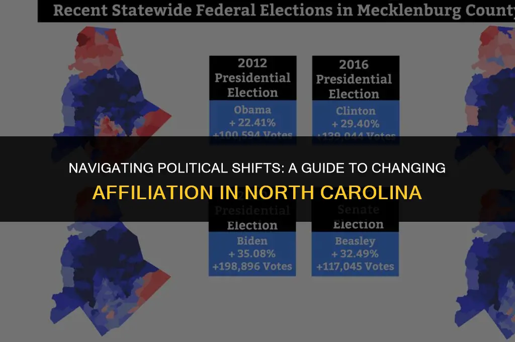 how to change political affiliation in nc
