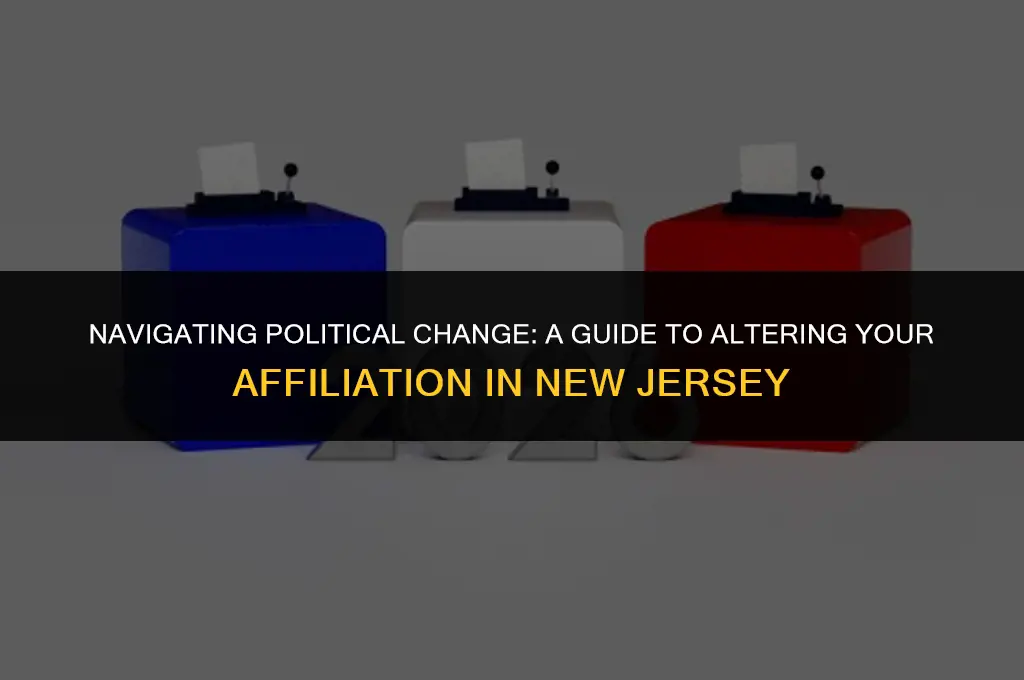 how to change political affiliation in nj