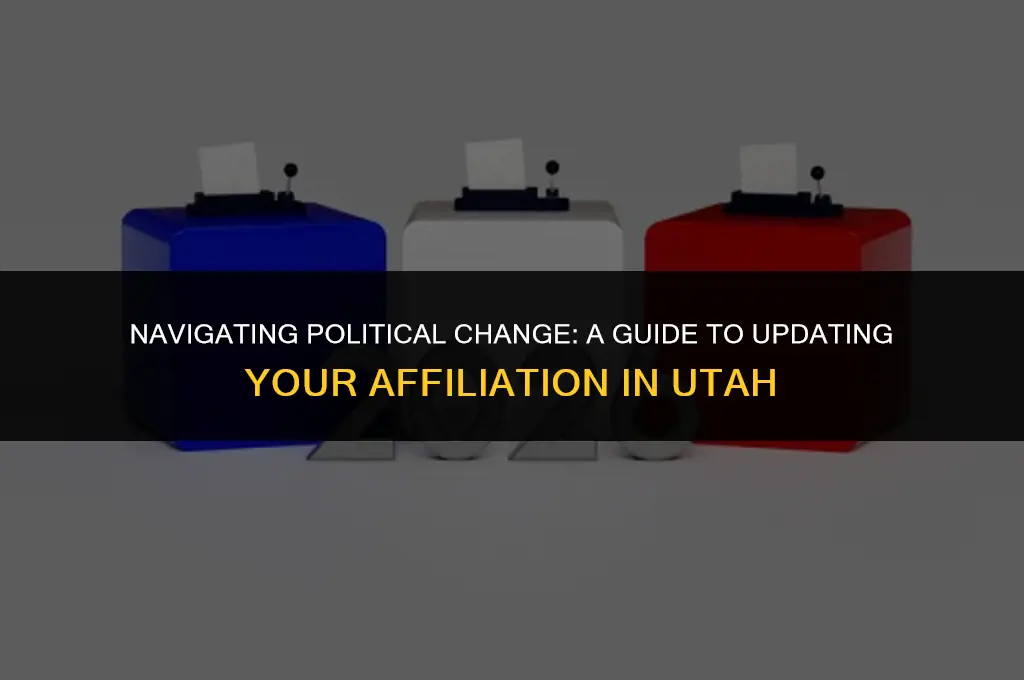 how to change political affiliation in utah