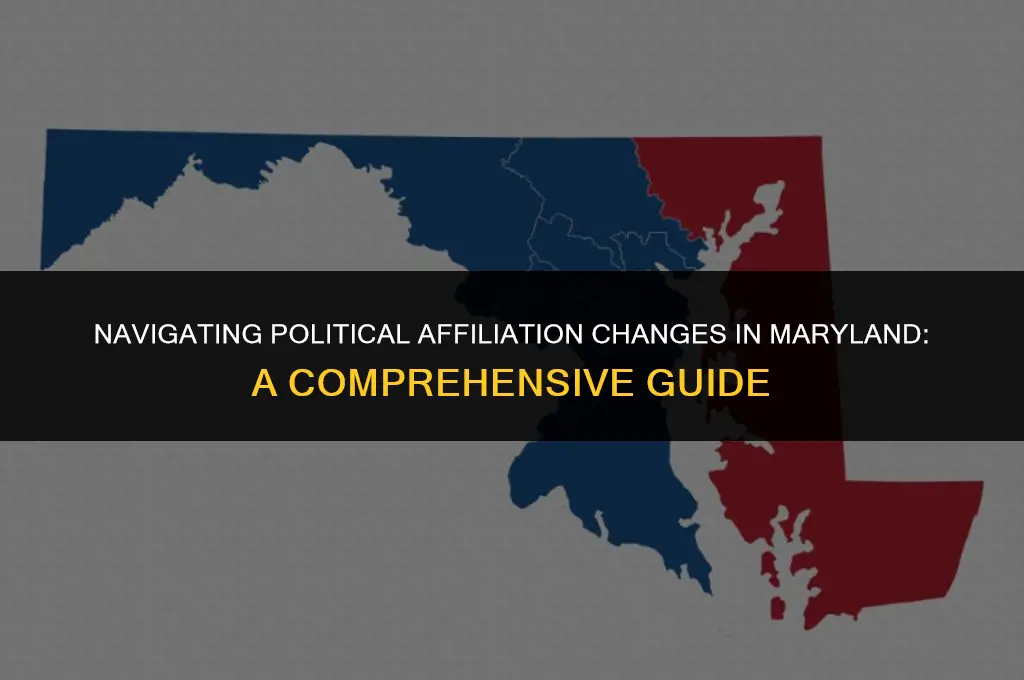 how to change political afilation in maryland