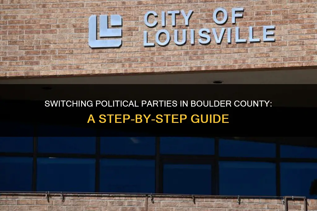 how to change political party affiliation in boulder county colorado