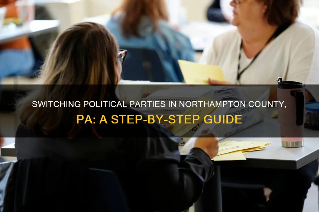 how to change political party in northampton county pa