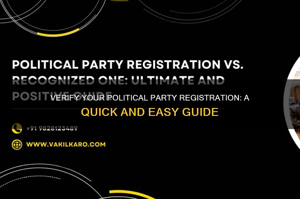 how to check if i registered with a political party
