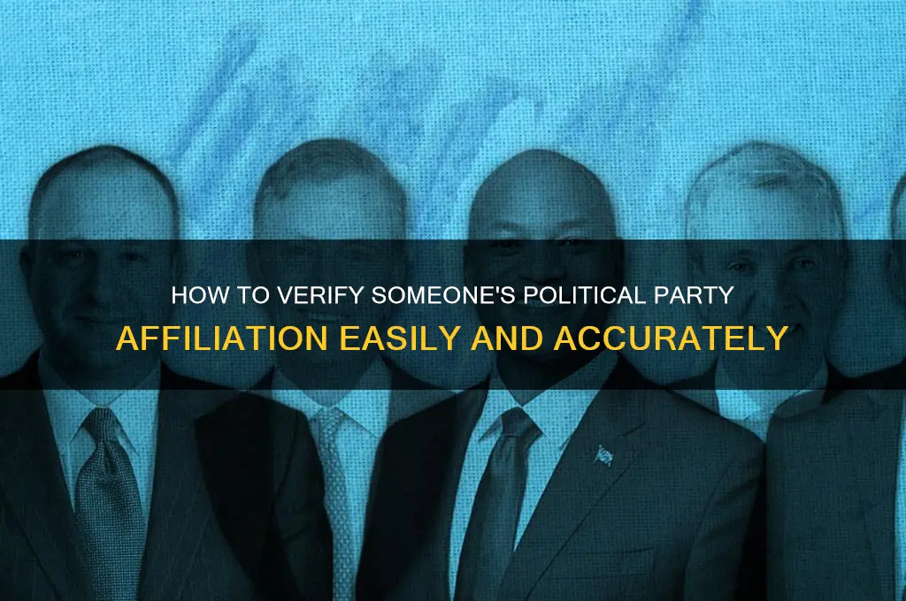how to check someone political party