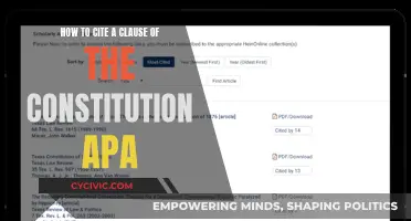 Citing the Constitution: APA Style Clause Reference