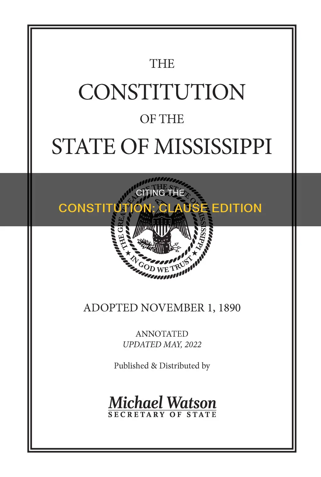 how to cite a clause of the constitution