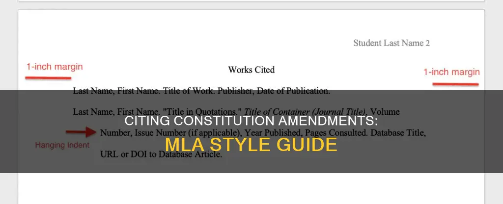 how to cite a constitution amendment in mla