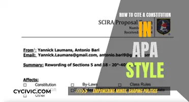 Citing a Constitution: APA Style Guide