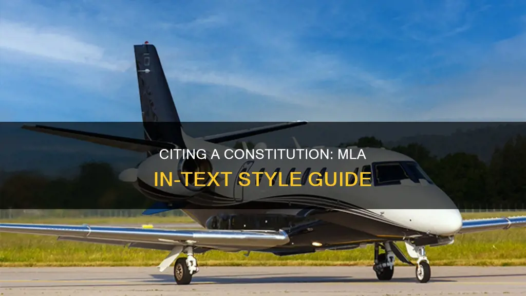 how to cite a constitution in mla in text