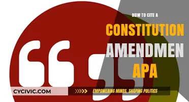 Citing Constitutional Amendments: APA Style Guide