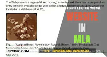 Citing Political Campaign Websites: MLA Style Guide