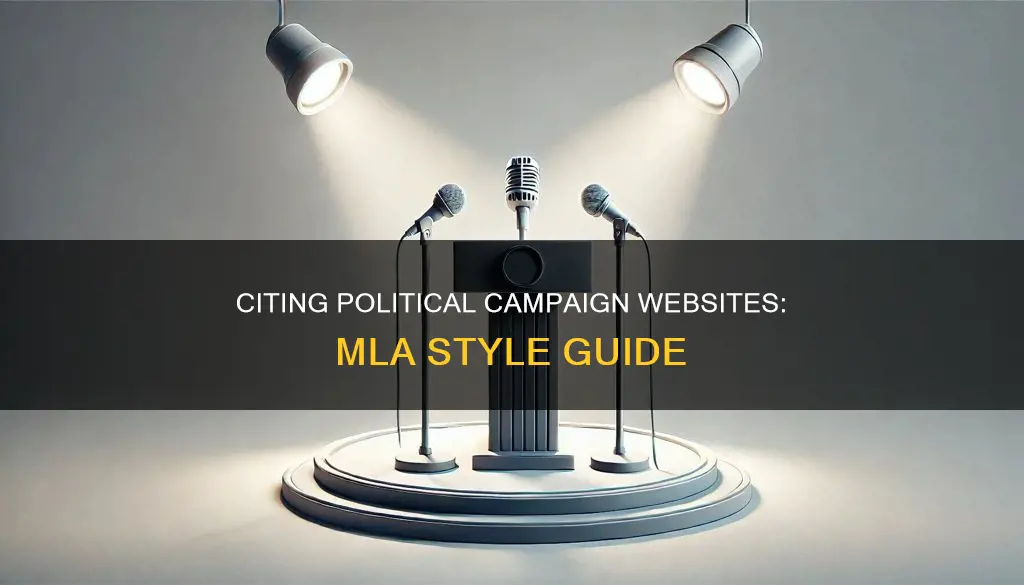 how to cite a political campaign website in mla