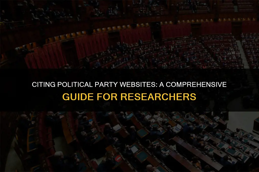 how to cite a political party website