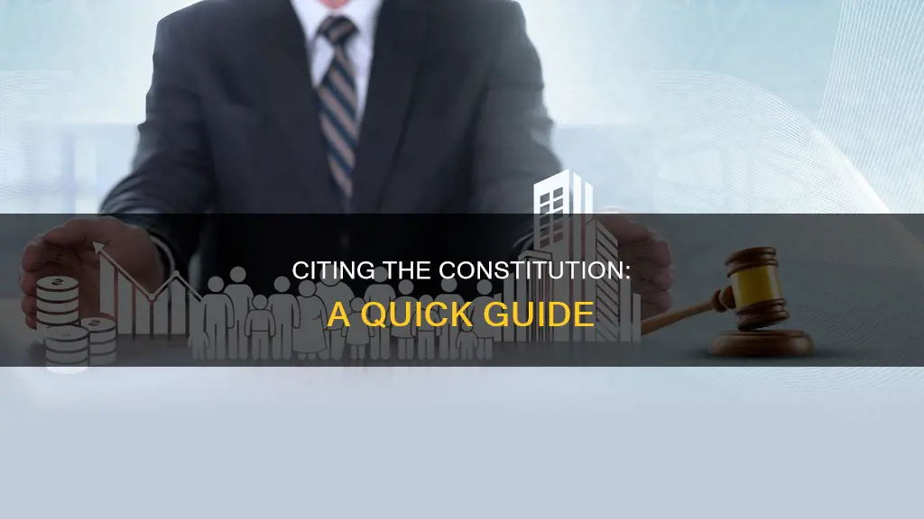 how to cite a provision of the constitution