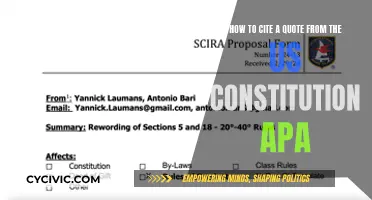 Citing the US Constitution: APA Style Guide