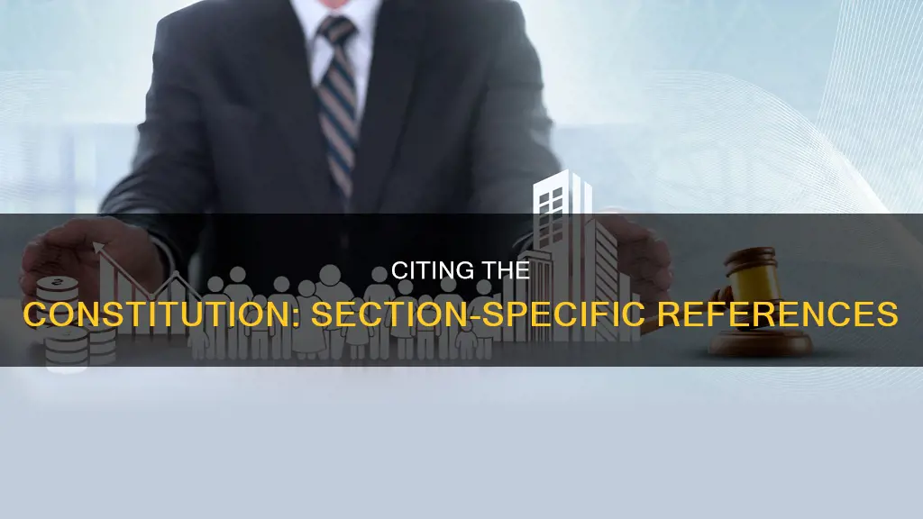 how to cite a section of the constitution