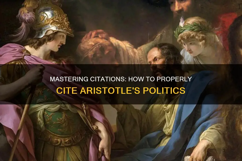 how to cite aristotle politics