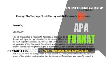 Citing Constitutional Amendments: APA Style Guide