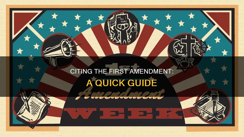 how to cite first amendment to constitution