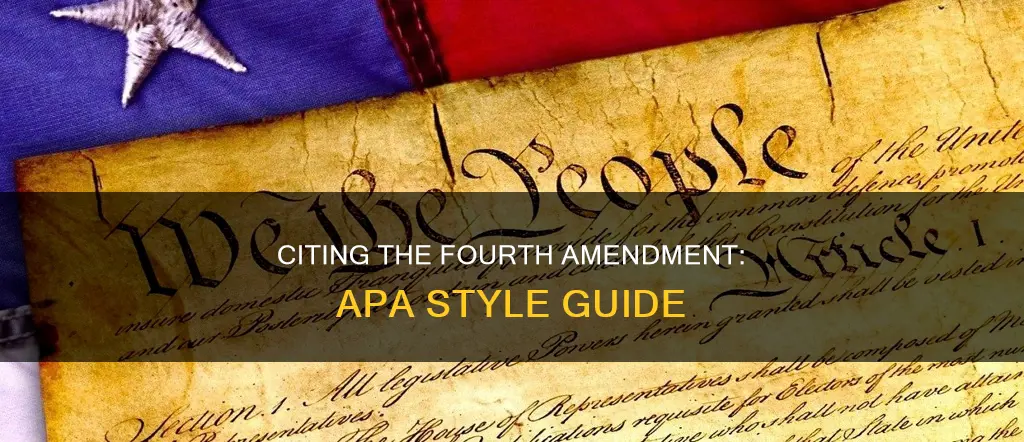 how to cite fourth amendment of constitution in apa style