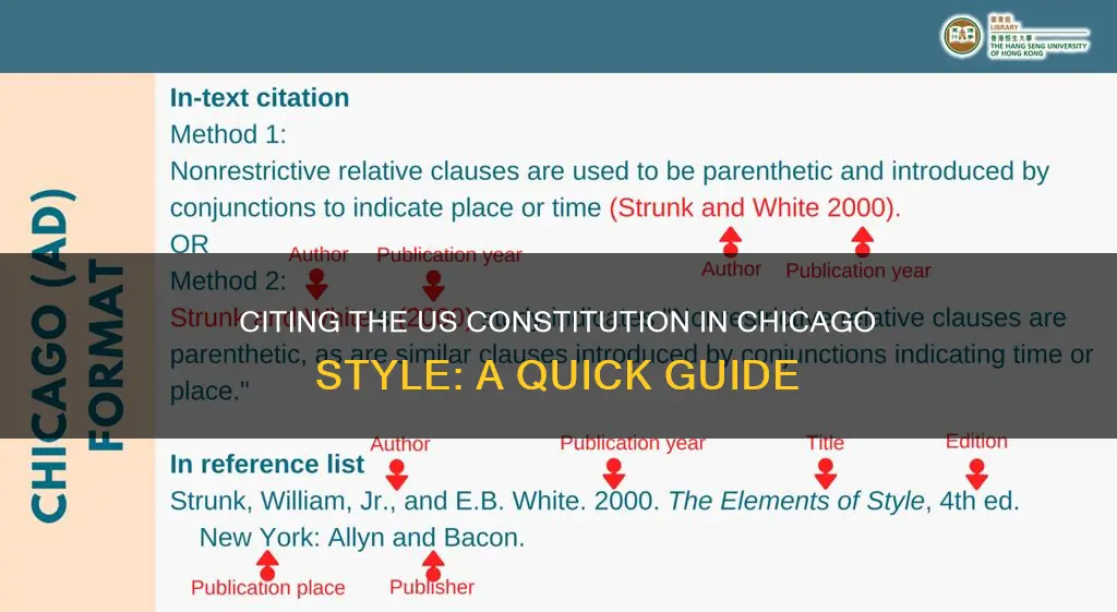 how to cite part of constitution chicago
