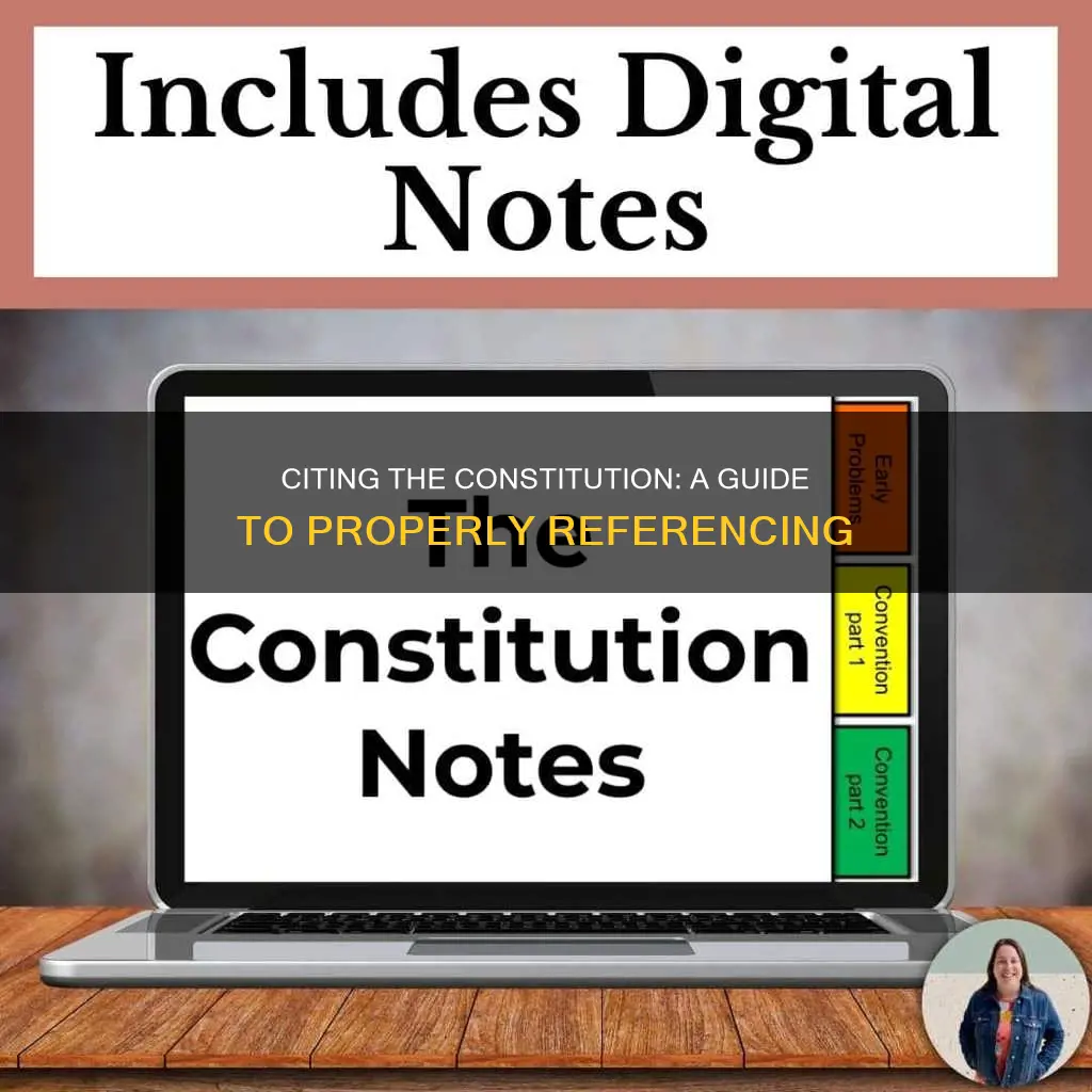 how to cite parts of the constitution
