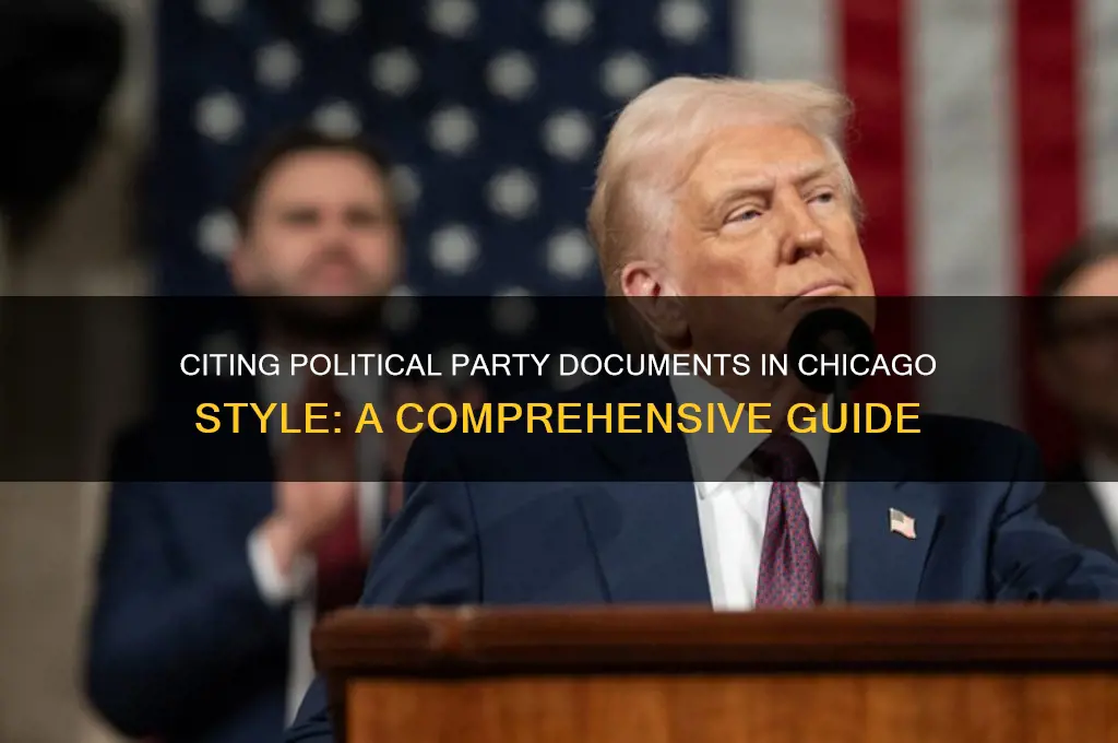 how to cite political party documents chicago