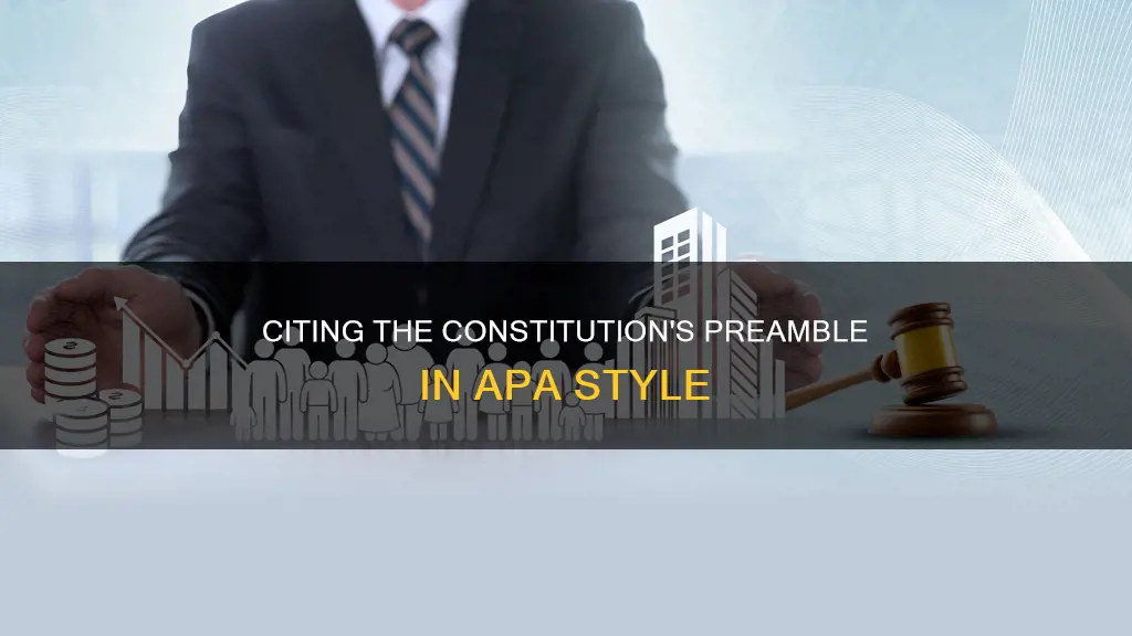 how to cite preamble of the constitution apa