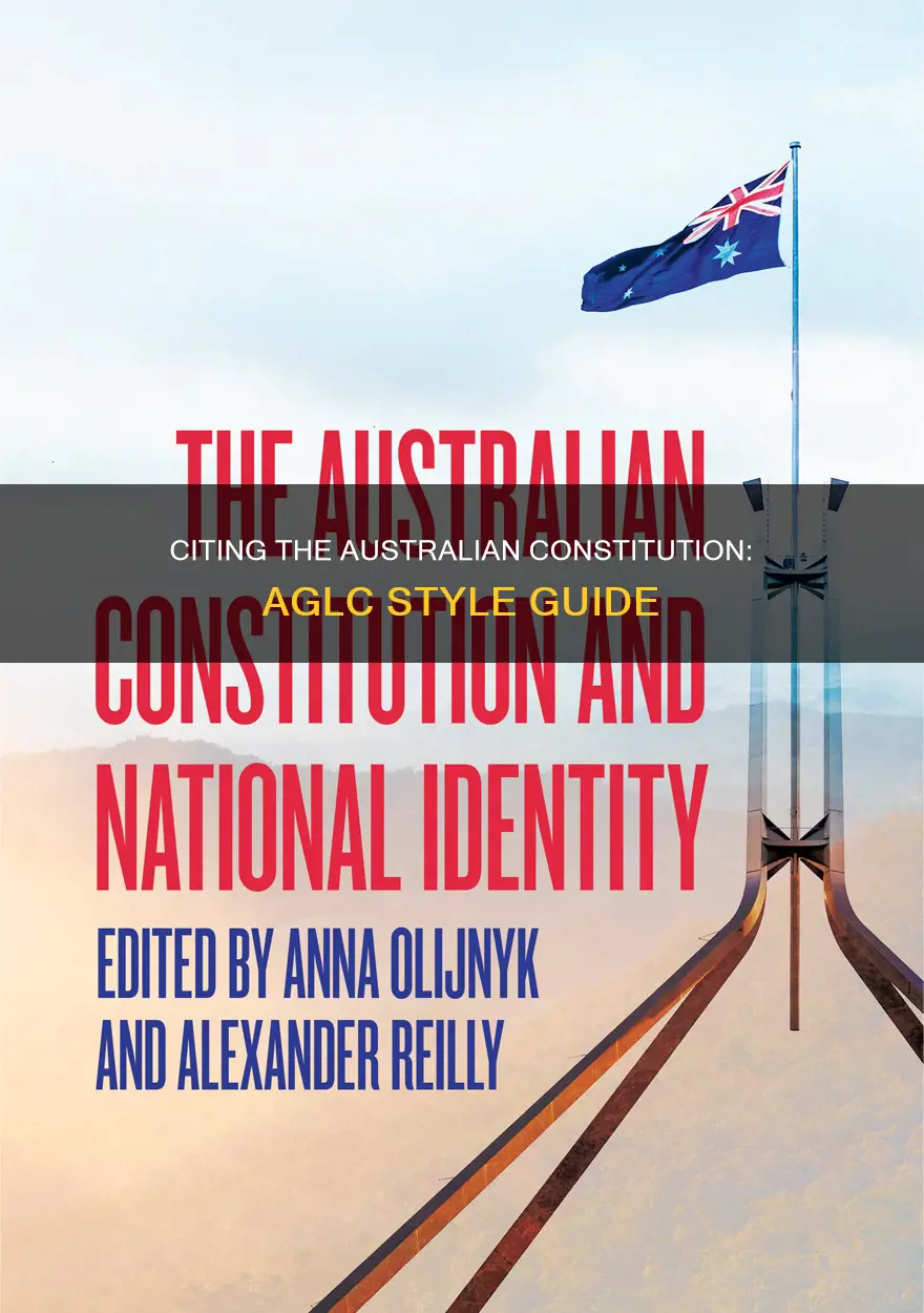 how to cite sections of the australian constitution aglc