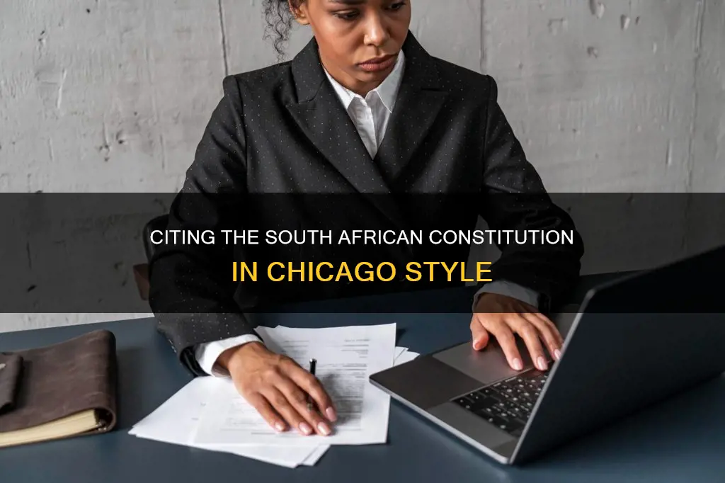 how to cite south african constitution in chicago