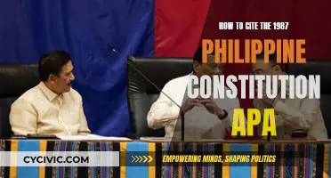 Citing the 1987 Philippine Constitution in APA Style