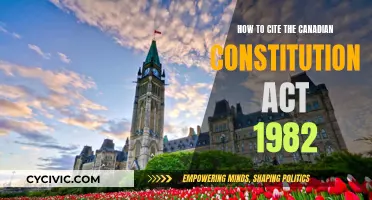 Citing the Canadian Constitution Act 1982: A Quick Guide