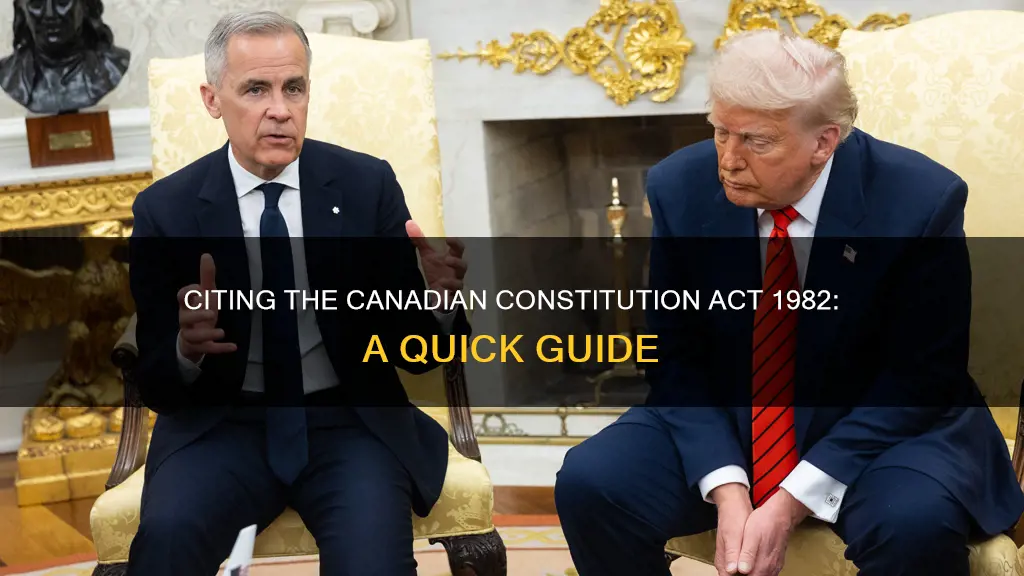 how to cite the canadian constitution act 1982