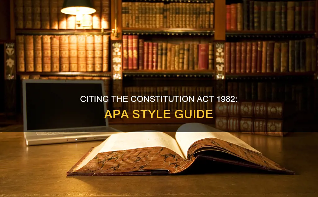 how to cite the constitution act 1982 apa