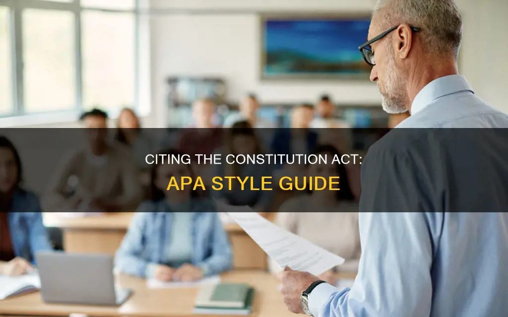 how to cite the constitution act in apa