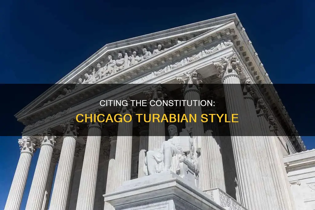 how to cite the constitution in chicago turabian