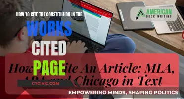 Citing the Constitution: Works Cited Page Guide